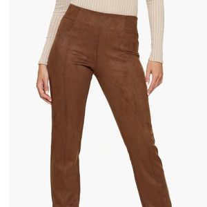 HUE leggings High Waist Faux Suede Straight Leg